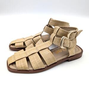 Sam Edelman Dawn Sandals Women's Bleached Beechwood Weave Size US8.5M EU39